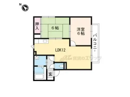 ベルヴェデールIMAI(2LDK/2階)の間取り写真