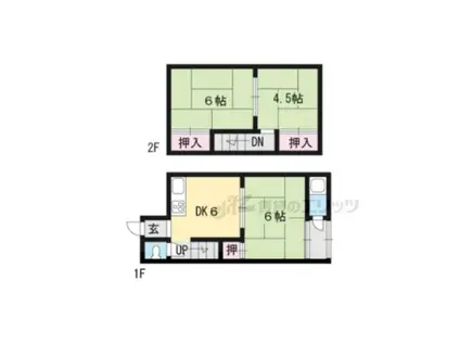 清水アパート(3DK/1階)の間取り写真