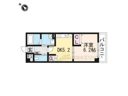 ポスティッソ(1K/3階)の間取り写真