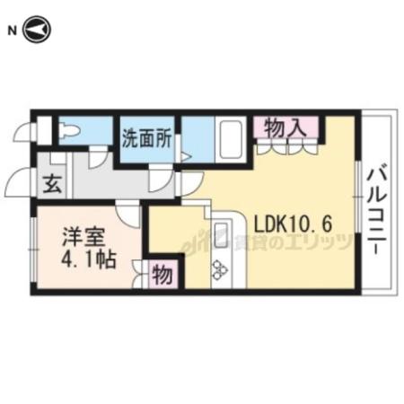 ラ・ベルフォーレ(1LDK/2階)の間取り写真