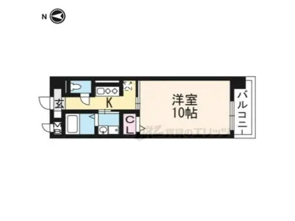 シカタ シャンブレット(1K/6階)の間取り写真