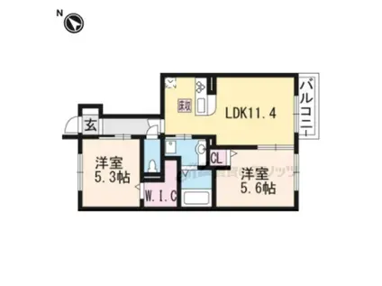 湖西線 比叡山坂本駅 徒歩6分 2階建 築12年(2LDK/1階)の間取り写真