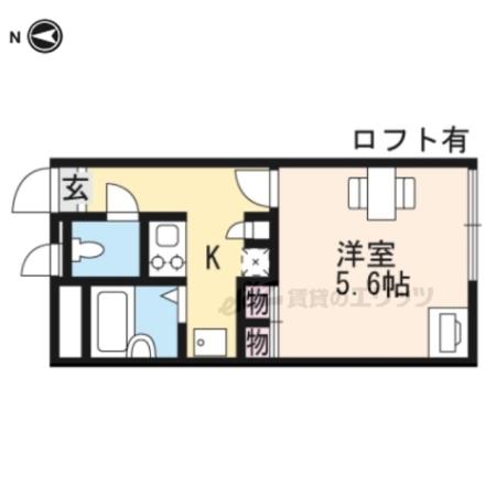 レオパレスグリーンヒルズ3(1K/2階)の間取り写真