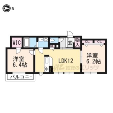 シャーメゾンアミティエ(2LDK/3階)の間取り写真