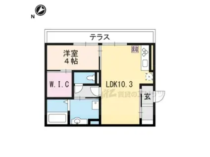 LE CIEL(1LDK/1階)の間取り写真