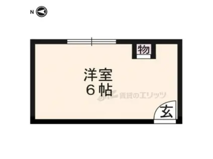 SHARELY京都三条(ワンルーム/3階)の間取り写真