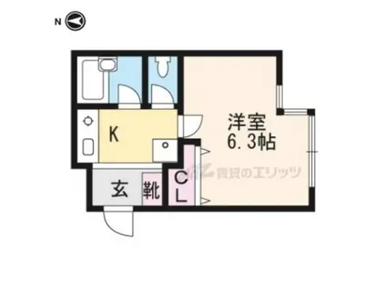 ユーピーディービル(1K/2階)の間取り写真
