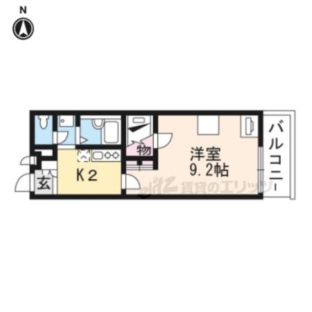 レオパレスビューテラス草内(1K/3階)の間取り写真