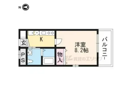 ワンモアハート円町(1K/7階)の間取り写真