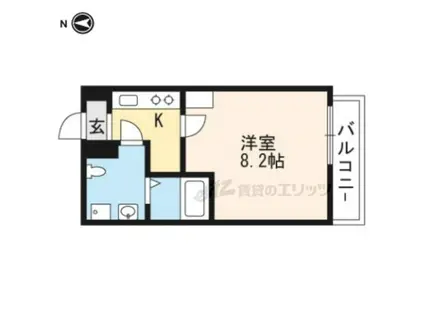 グランドーリア西院(1K/5階)の間取り写真