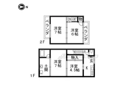 京阪電気鉄道京阪線 鳥羽街道駅 徒歩12分 2階建 築52年(4K)の間取り写真