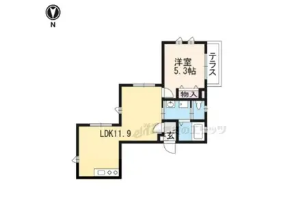 メゾン元田中(1LDK/1階)の間取り写真