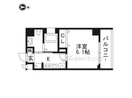 エステムプラザ京都ステーションレジデンシャル(1K/4階)の間取り写真