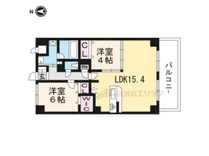 ザ・グレース京都岡崎(2LDK/2階)の間取り写真
