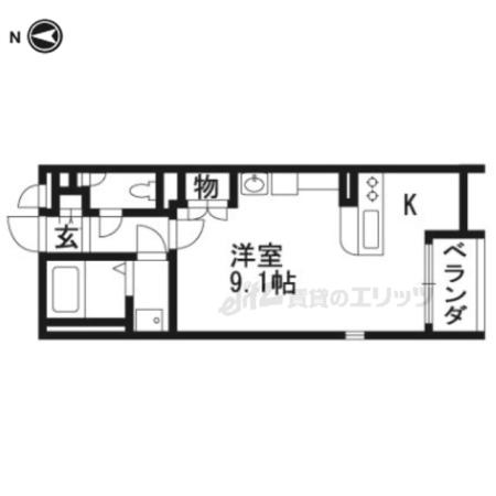 レオネクストヒルズ(ワンルーム/2階)の間取り写真