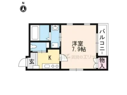 メゾンド戸澤(1K/3階)の間取り写真