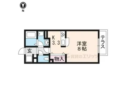 ハイツエイト(ワンルーム/1階)の間取り写真