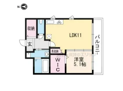 テッケル テスラ(1LDK/4階)の間取り写真