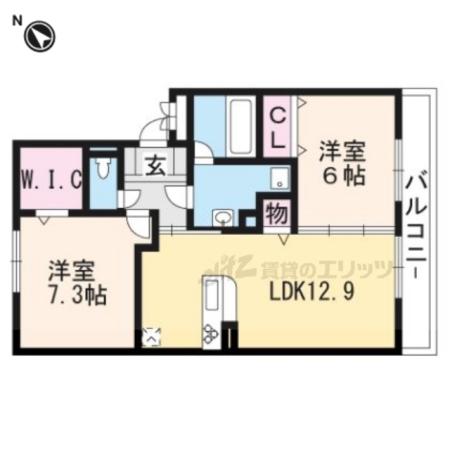 DANRAN(2LDK/2階)の間取り写真