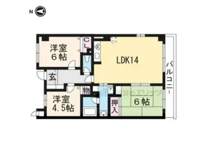 パストラルコート(3LDK/3階)の間取り写真