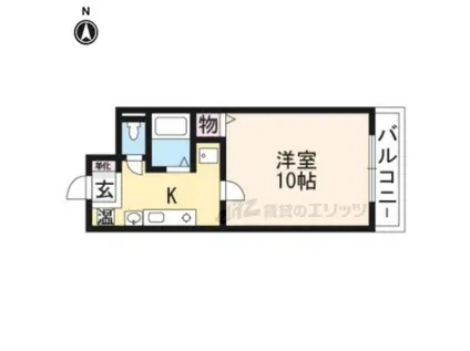 ヴィベールY(1K/5階)の間取り写真