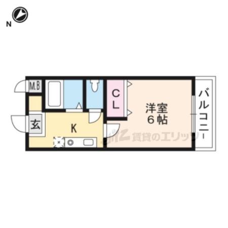 澤田マンション(1K/5階)の間取り写真