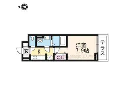 プログレス番館(1K/2階)の間取り写真