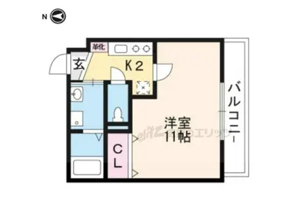 ベレーザ白梅町(1K/4階)の間取り写真