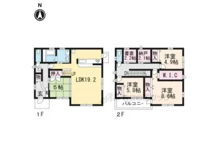 東海道本線 瀬田駅(滋賀) 徒歩66分 1階建 築13年(4LDK)の間取り写真