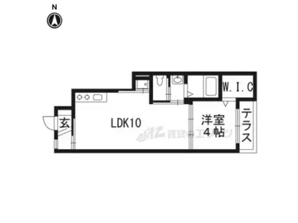 メルヴェーユ(1LDK/1階)の間取り写真