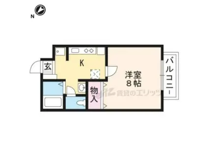 東海道本線 守山駅(滋賀) 徒歩31分 2階建 築24年(1K/2階)の間取り写真