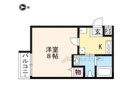 ハスラーKM(1K/3階)の間取り写真