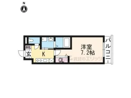 アールステージ木幡(1K/3階)の間取り写真