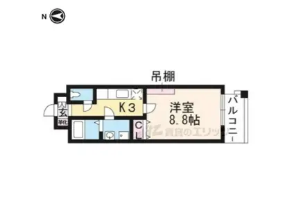 メゾンノーブル(1K/5階)の間取り写真