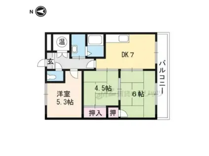 西村マンション(3DK/3階)の間取り写真