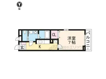 ザ・コンフォート(1K/2階)の間取り写真