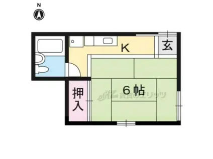 岡崎神宮荘(ワンルーム/2階)の間取り写真