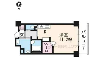 グランドマスト京都嵯峨野(ワンルーム/5階)の間取り写真