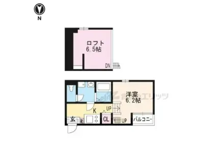 ハーモニーテラス醍醐(1K/1階)の間取り写真