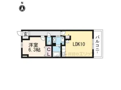 アルディエンテ Y&J (1LDK/2階)の間取り写真