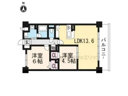 AVANTAGE雅庵(2LDK/3階)の間取り写真