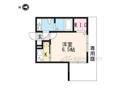 ドエル北白川(1K/1階)の間取り写真