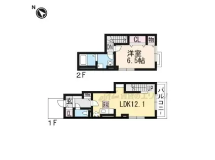 フェアリー(1LDK/1階)の間取り写真