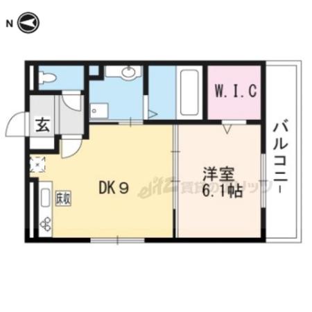 COZY COTE 西野(1LDK/3階)の間取り写真
