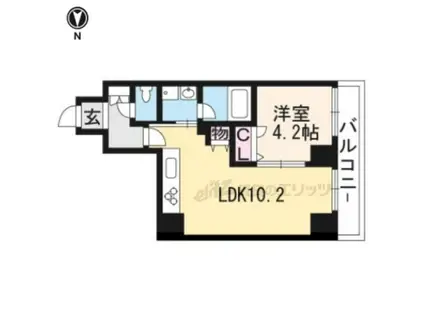 ロイヤルレジェンド西大津(1LDK/7階)の間取り写真