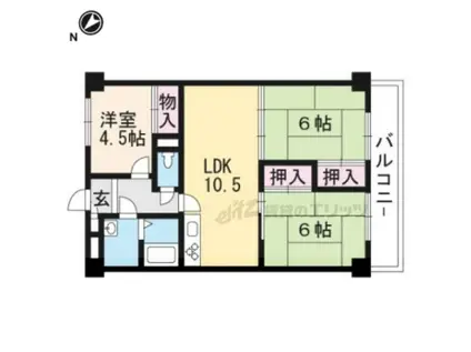 ヴィラセンチュリー21(3LDK/4階)の間取り写真