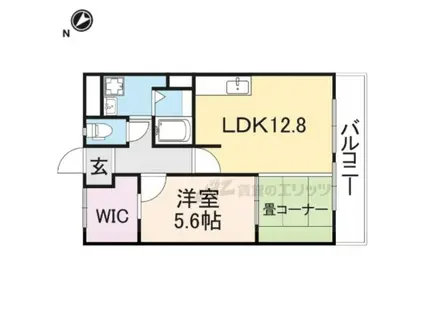 パンセハイツ近江(1LDK/3階)の間取り写真