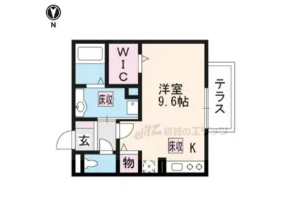 シャルマントリシティ(ワンルーム/1階)の間取り写真