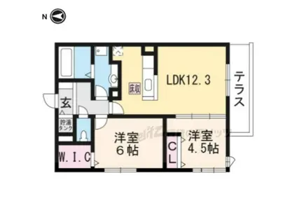 アラモード寺田(2LDK/1階)の間取り写真