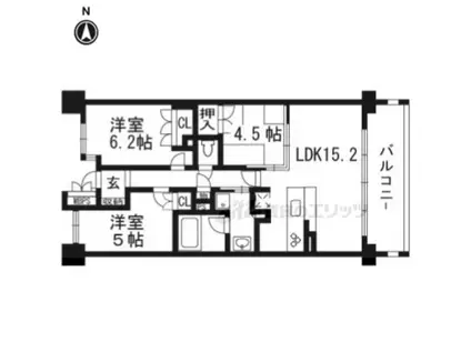 ライオンズ伏見桃山指月城314号(4LDK/3階)の間取り写真